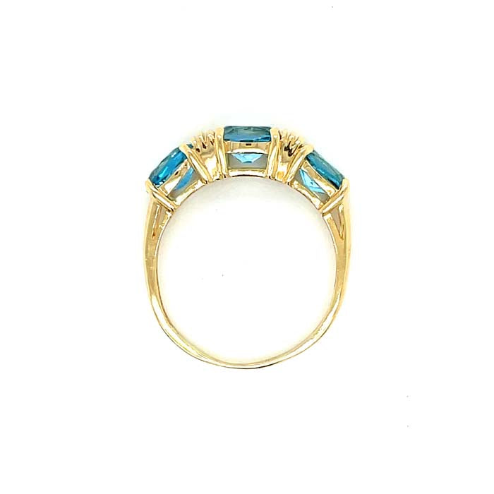 Estate Blue Topaz Ring in 14K Yellow Gold