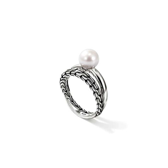 John Hardy "JH Essential" Pearl Ring in Sterling Silver