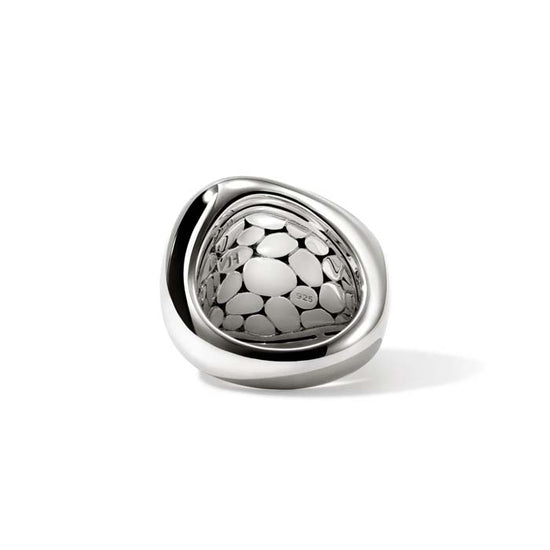 John Hardy Black Sand Pebble Ring in Sterling Silver