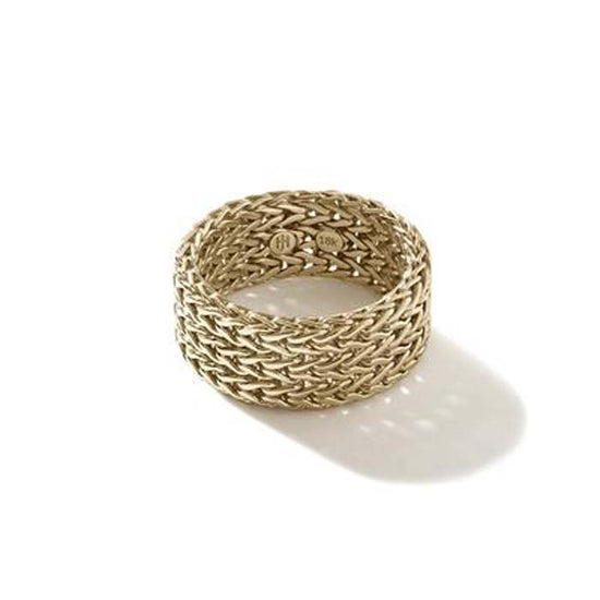 John Hardy Rata Chain Band Ring in 18K Yellow Gold