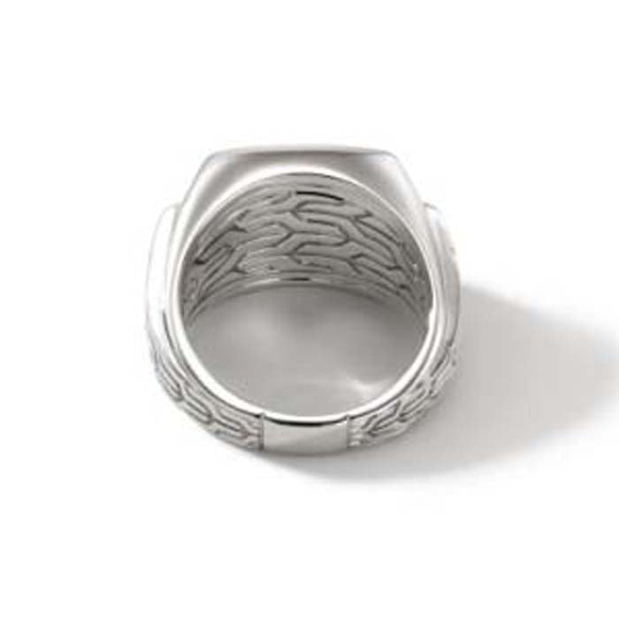 John Hardy Black Onyx ID Signet Ring in Sterling Silver