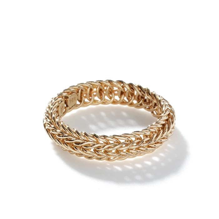 John Hardy Kami Classic Chain 4.5mm Band Ring in 14K Yellow Gold