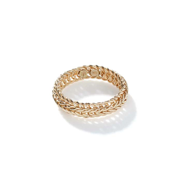 John Hardy Kami Classic Chain 4.5mm Band Ring in 14K Yellow Gold