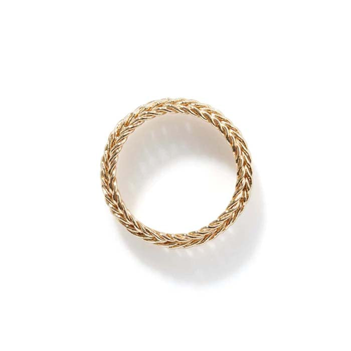 John Hardy Kami Classic Chain 4.5mm Band Ring in 14K Yellow Gold