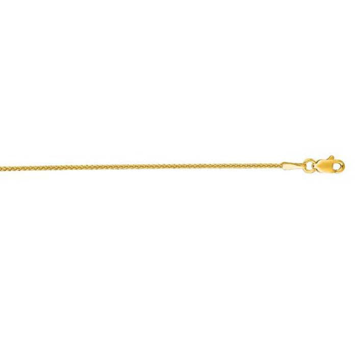 Mountz Collection 18" Round Wheat Chain in 14K Yellow Gold