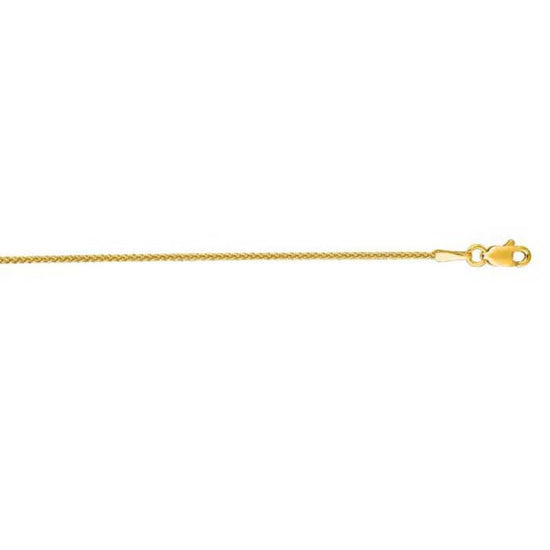 Mountz Collection 18" Round Wheat Chain in 14K Yellow Gold