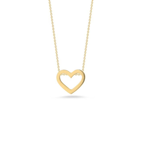 Roberto Coin Polished Heart Slide Pendant in 18K Yellow Gold