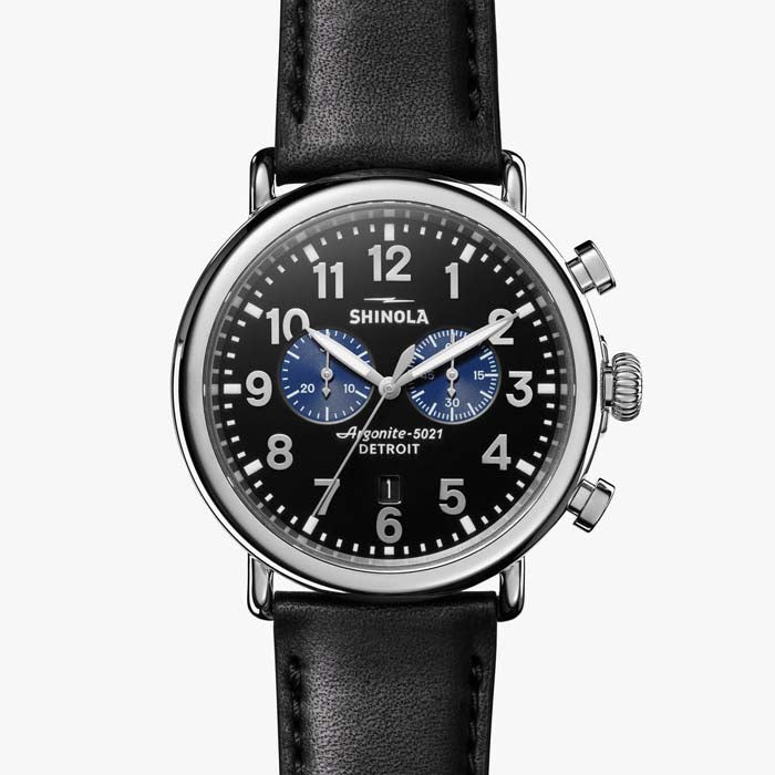 Shinola 47MM Runwell Chronograph Watch in Stainless Steel