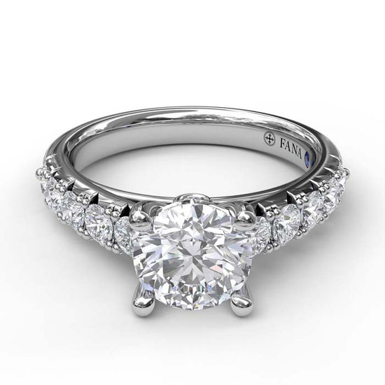 Fana Diamond Engagement Ring Semi-Mounting in 4K White Gold