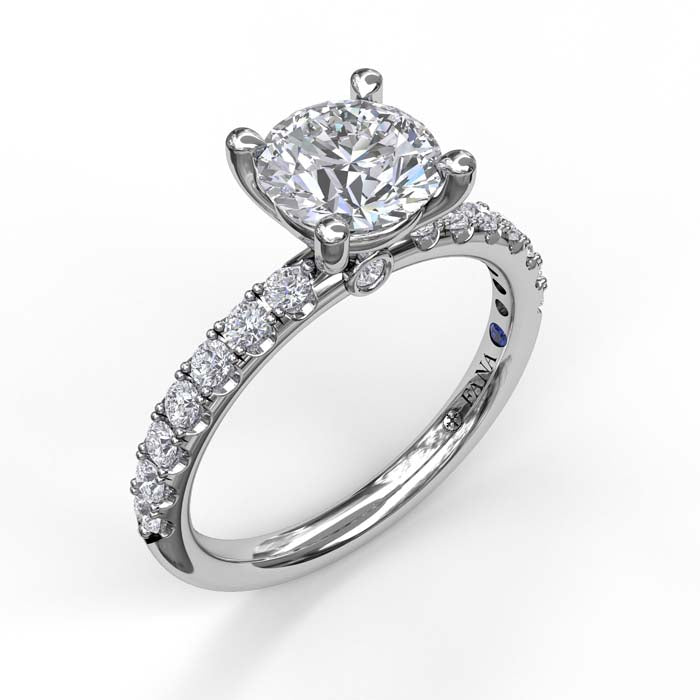 Fana .37TW Diamond Engagement Ring Semi-Mounting 14K White Gold