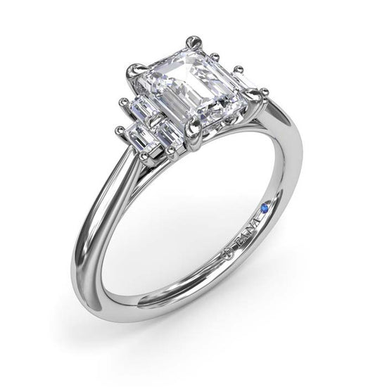 Fana Cluster Diamond Engagement Ring in 14K White Gold