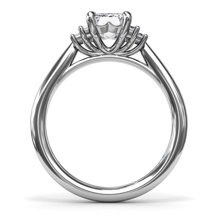 Fana Cluster Diamond Engagement Ring in 14K White Gold