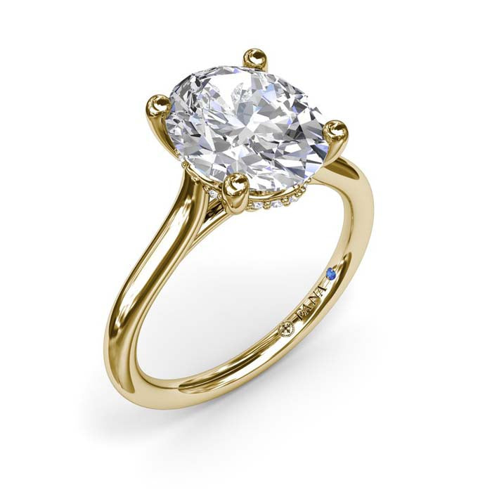 Fana Sparking Solitaire Diamond Engagement Ring in 14K Yellow Gold