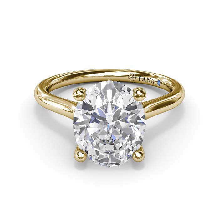 Fana Sparking Solitaire Diamond Engagement Ring in 14K Yellow Gold