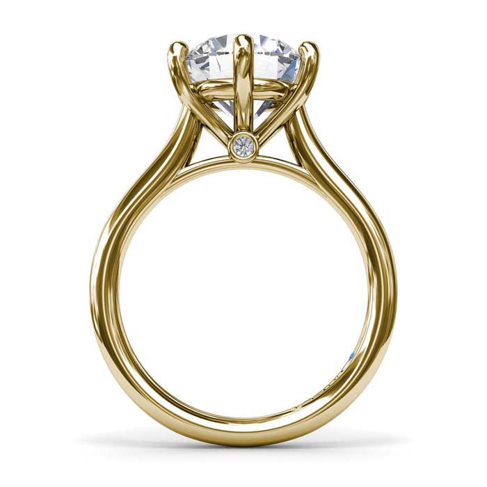 Fana Six Prong Diamond Engagement Ring in 14K Yellow Gold