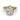 Fana Bezel Set Pear Diamond Engagement Ring Semi-Mounting in 14K Yellow Gold
