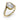 Fana Bezel Set Oval Bypass Engagement Ring Semi-Mounting in 14K Yellow Gold