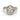 Fana Bezel Set Oval Bypass Engagement Ring Semi-Mounting in 14K Yellow Gold