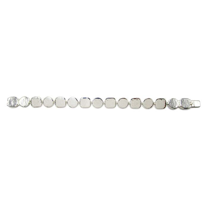 Ippolita 7.5" Rock Candy Hammered Surface Flexible Bracelet in Sterling Silver