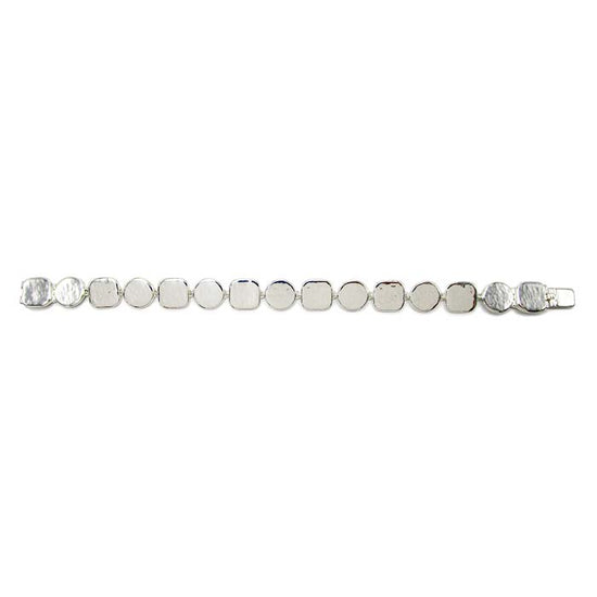 Ippolita 7.5" Rock Candy Hammered Surface Flexible Bracelet in Sterling Silver