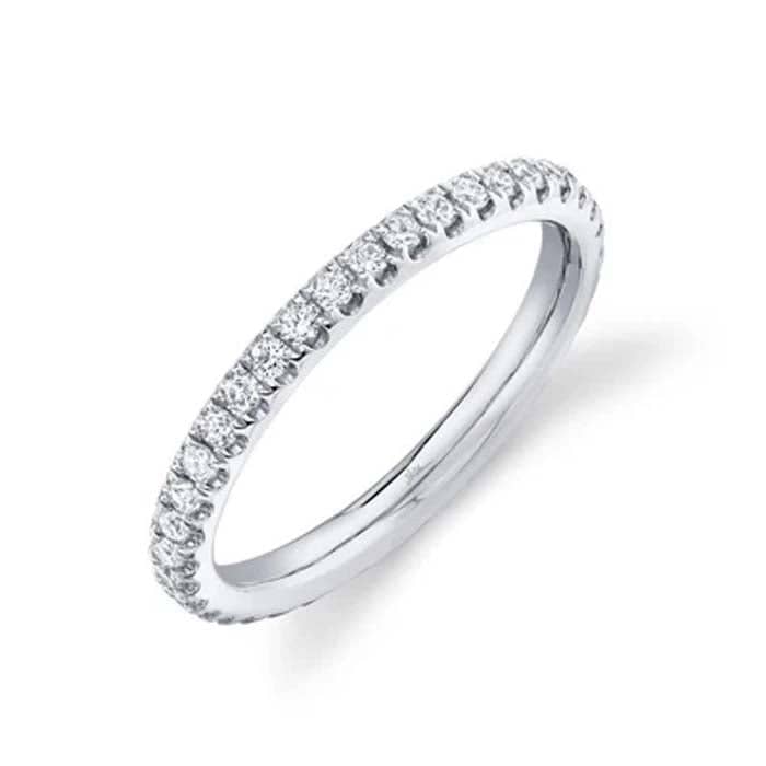 Shy Creation .25CTW Diamond Band in 14K White Gold