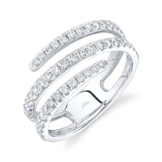 Shy Creation "Kate Collection" .61CTW Diamond Ring in 14K White Gold