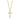 Shy Creation .17CTW Diamond Baguette Cross Necklace in 14K Yellow Gold