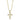 Shy Creation "Bailey Collection" .08CTW Diamond Bezel Cross Necklace in 14K Yellow Gold