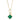 Shy Creation "Kate Collection" Malachite Clover Pendant with Diamonds in 14K Yellow Gold