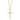 Shy Creation "Kate Collection" .06CTW Diamond Cross Necklace in 14K Yellow Gold