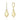 Shy Creation .33CTW Diamond Geo Cut Earrings in 14K Yellow Gold