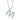 Shy Creation .14CTW Initial "M" Pavé Diamond Pendant in 14K White Gold