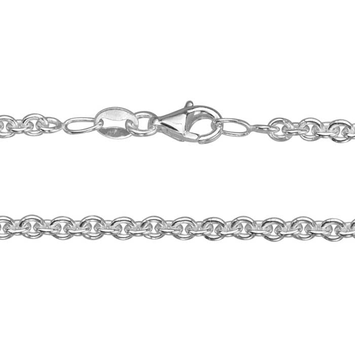 Mountz Collection 18" 3mm Cable Chain Sterling Silver - lobster clasp