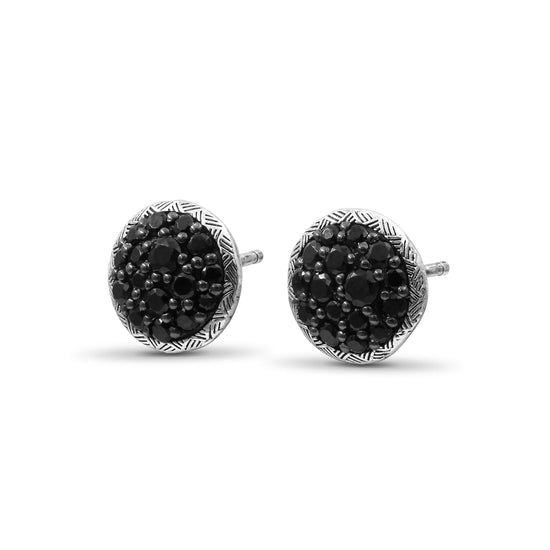 Stephen Dweck Black Onyx Garden of Stephen Stud Earrings in Sterling Silver