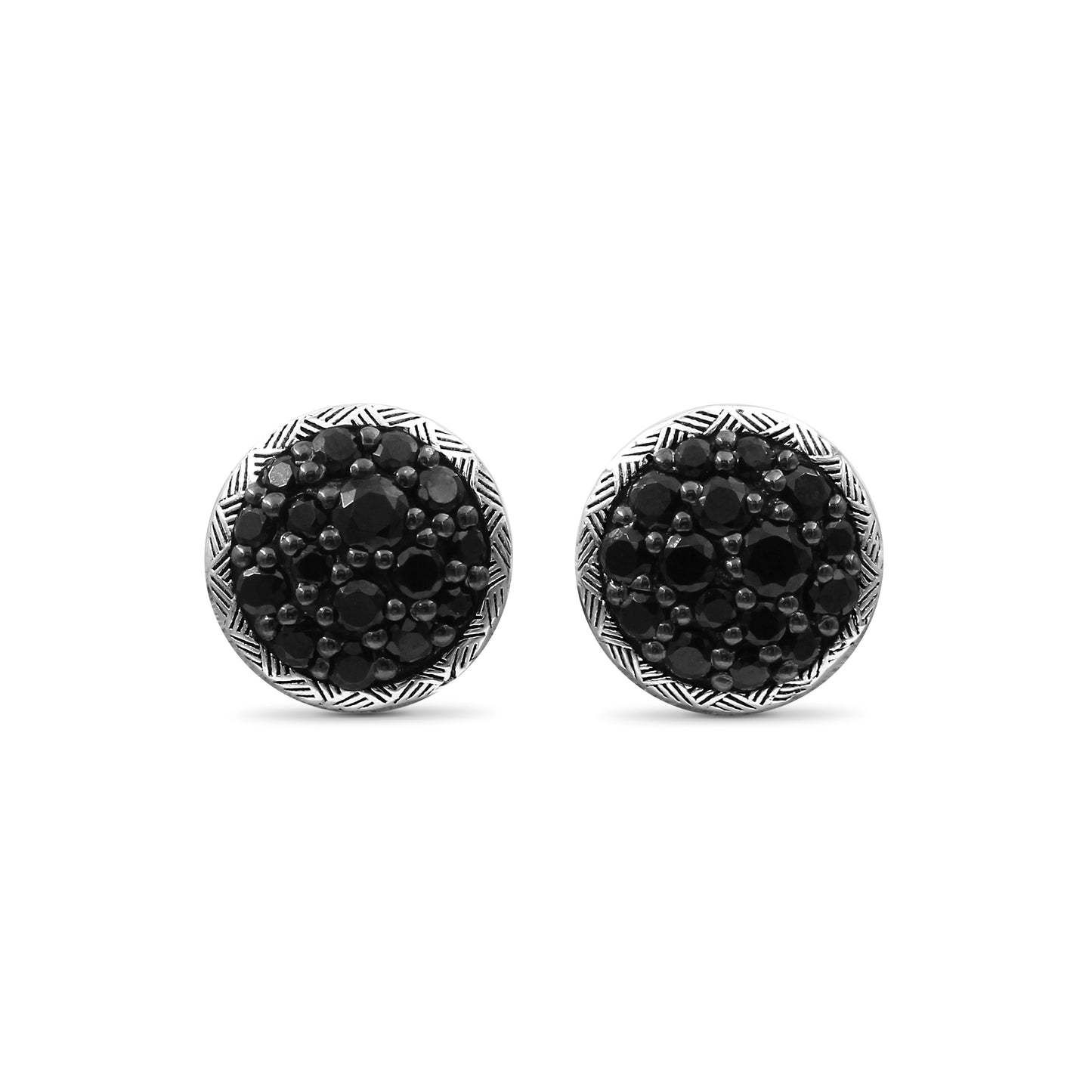 Stephen Dweck Black Onyx Garden of Stephen Stud Earrings in Sterling Silver