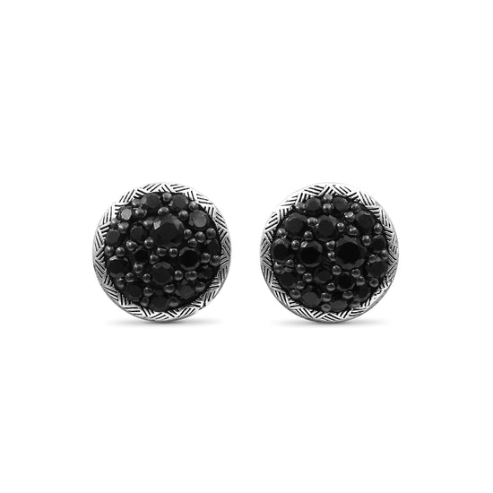 Stephen Dweck Black Onyx Garden of Stephen Stud Earrings in Sterling Silver