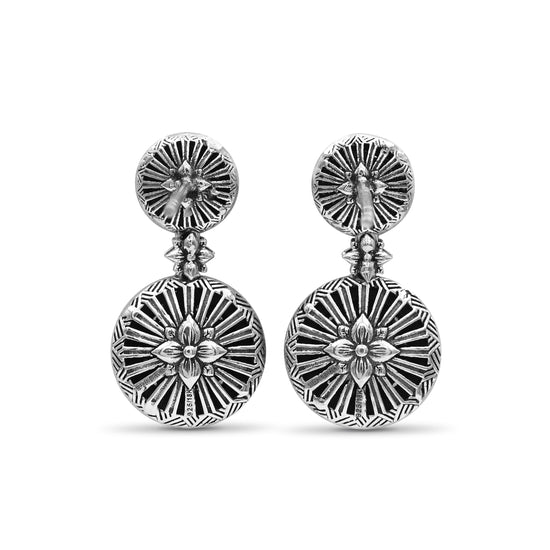 Stephen Dweck Pavé Diamond Garden of Stephen Drop Earrings in Sterling Silver and 18K Yellow Gold