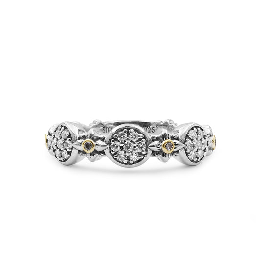 Stephen Dweck Diamond Garden of Stephen Ring in Sterling Silver and 18K Yellow Gold