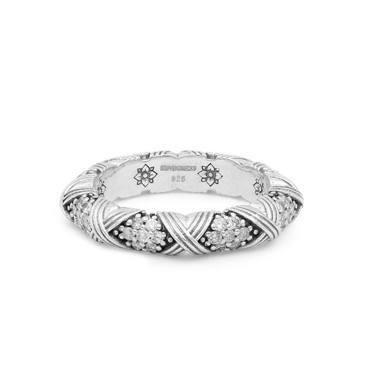 Stephen Dweck Pavé Diamond Garden of Stephen Ring in Sterling Silver