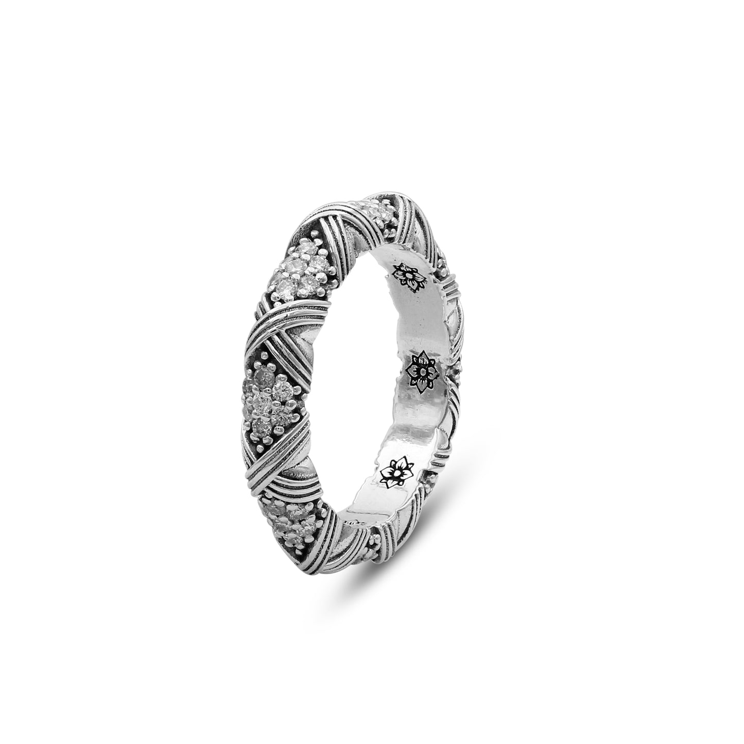 Stephen Dweck Pavé Diamond Garden of Stephen Ring in Sterling Silver