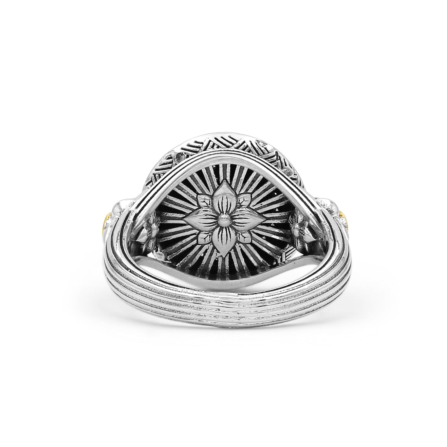 Stephen Dweck Pavé Diamond Garden of Stephen Ring in Sterling Silver and 18K Yellow Gold