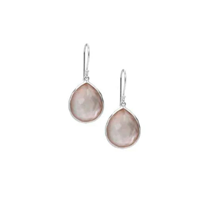 Ippolita Rock Candy Brown Shell Mini Teardrop Earrings in Sterling Silver