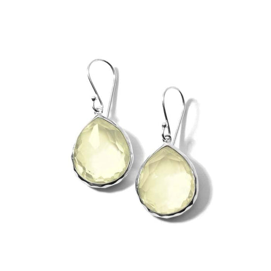 Ippolita Lemon Citrine "Rock Candy" Teardrop Earrings in Sterling Silver