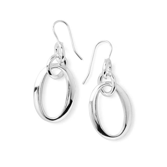 Ippolita Short Oval Link Classico Earrings in Sterling Silver