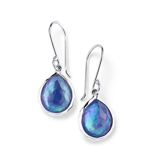 Ippolita Rock Candy Lapis Lazuli Triplet Mini Teardrop Earrings in Sterling Silver