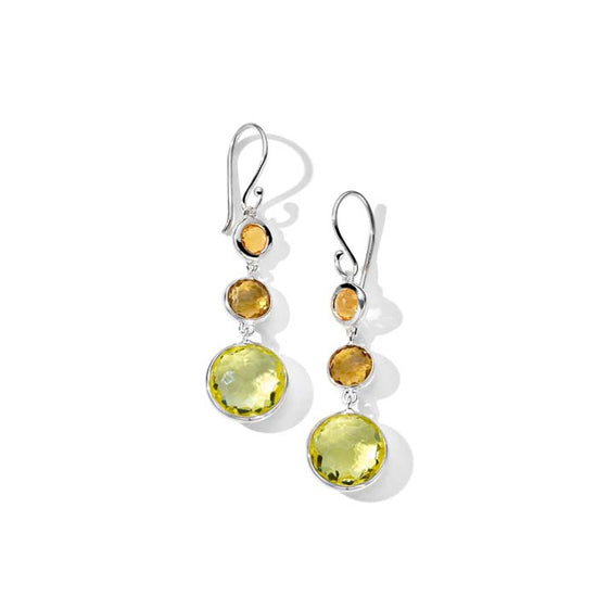 Ippolita "Girasole" Lollitini 3-stone Drop Earrings in Sterling Silver