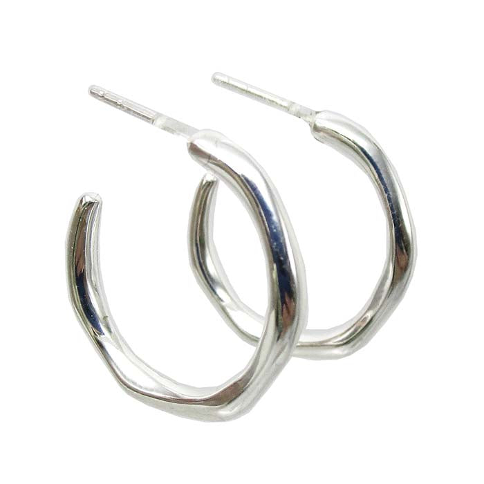 Ippolita Thin Squiggle #1 Hoop Earrings in Sterling Silver