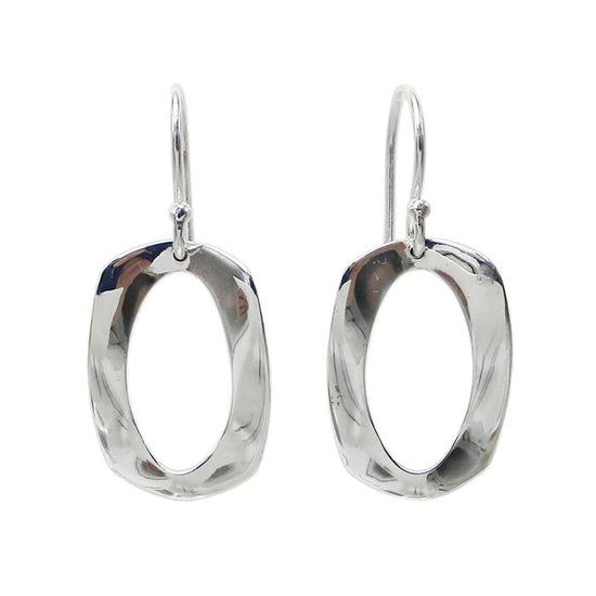 Ippolita Small Rounded Rectangle Wavy Frame "Classico" Earrings in Sterling Silver