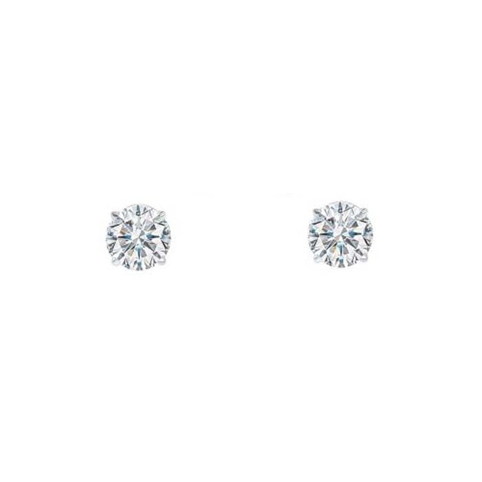Mountz Collection 1/5CTW 4-Prong Diamond Stud Earrings in 14K White Gold
