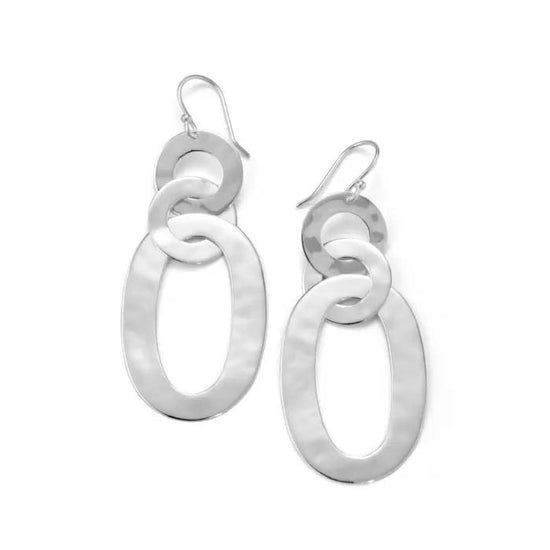 Ippolita Roma Oval Link Earrings in Sterling Silver